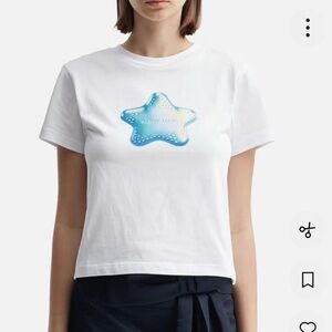 Sandy Liang Bedazzled Star T-Shirt